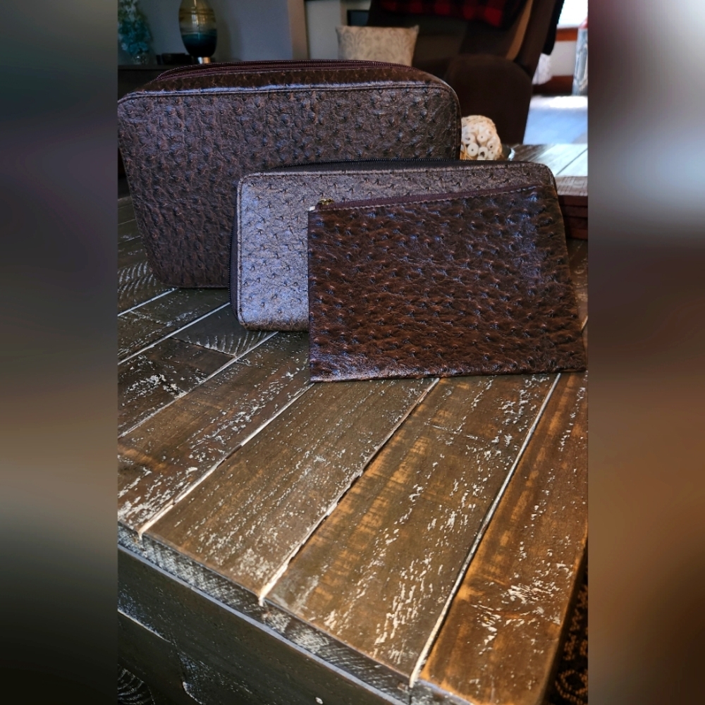 Pura Passport To Bliss 3 Pc Mens  Travel Storage Bags. 11 X 7"